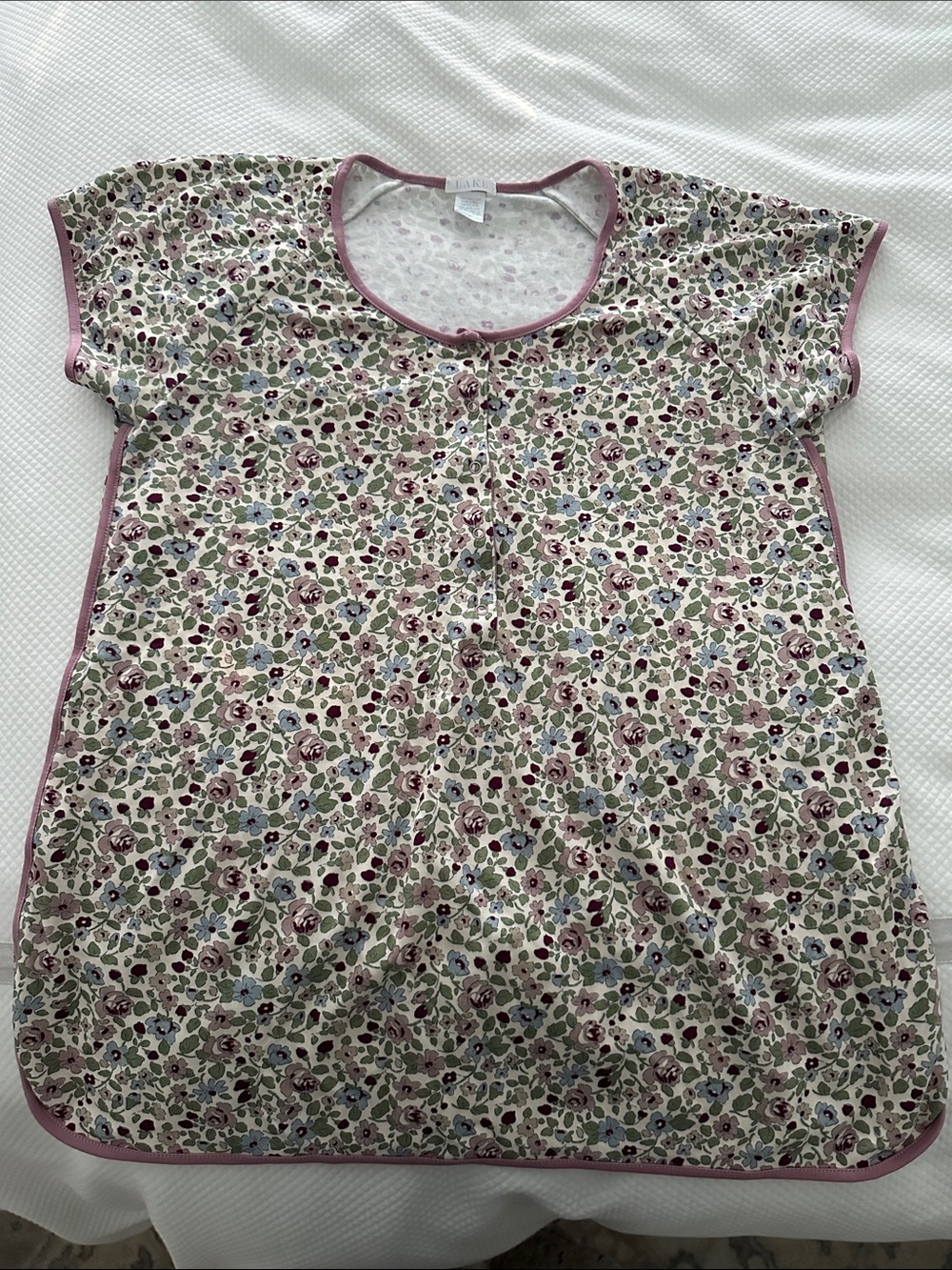 Pima Maternity Pajama Shirt in Garden Floral